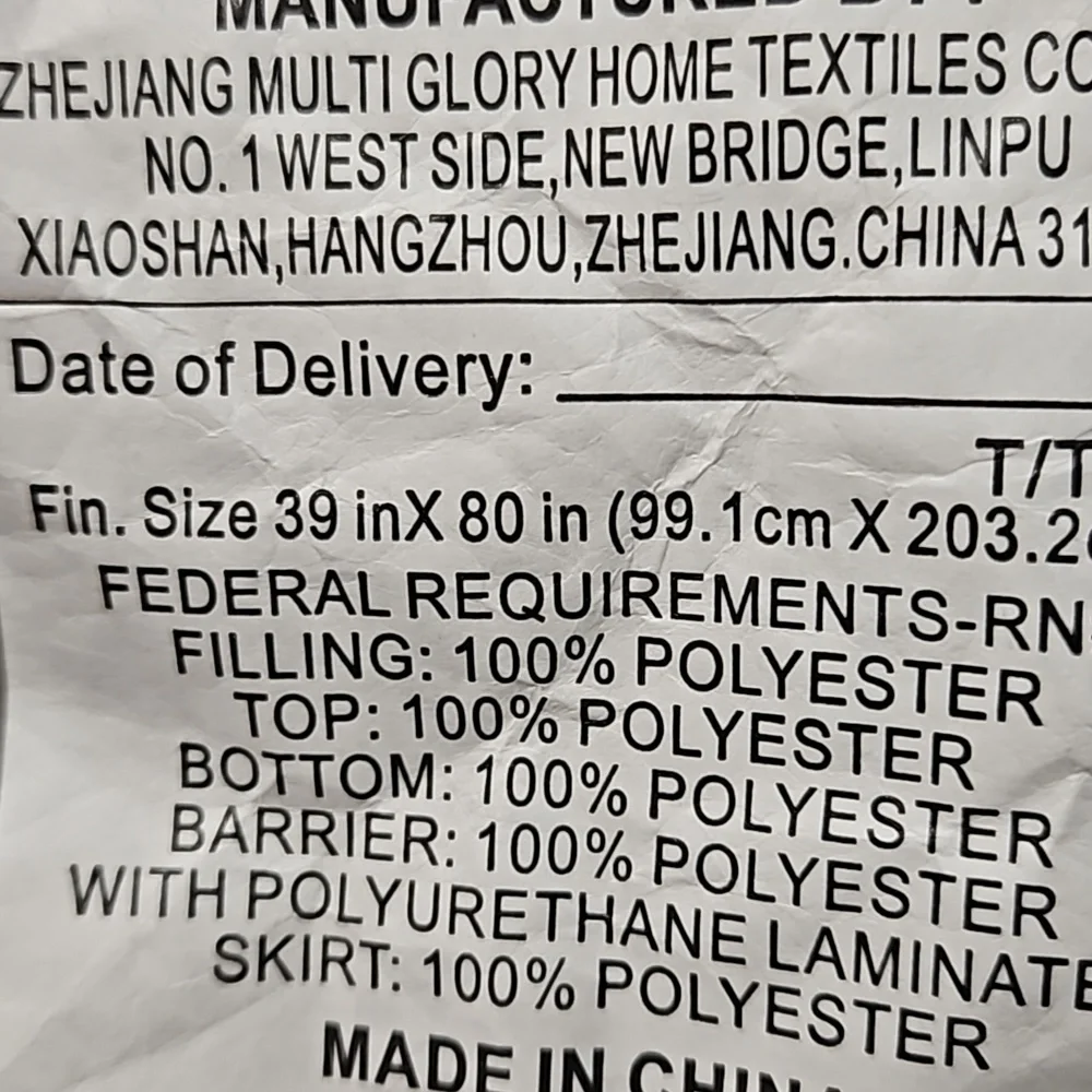 Mainstay quilted twin mattress cover